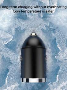 1 个 PD+USB 端口铝合金外壳超快车载充电器，隐藏式迷你双 USB 车载充电器适配器，点烟器