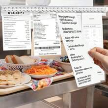 Organizador de pedidos para llevar de cocina de 30cm-150cm, soporte para billetes, pedidos para llevar de PVC y estante para billetes de restaurante para cafeterías y pubs de oficina