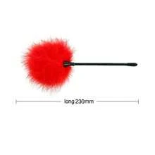 SM Product :Red - Black 4 - Piece Erotic Set: Long Paddle, Feather, Handcuffs, Blindfold. It Meets The Needs Of The SM Community, Couples And Lovers, And Is Easy To Use.
