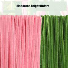 200 Pieces Pipe Cleaners Craft Supplies DIY Chenille Stems Tulip Bouquet Kit Tutorials For Wedding Bouquet,Wedding Gift, For Mother's Day