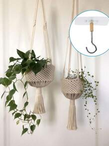 1pc Adhesive Ceiling Hook, Stainless Steel Eye Hook For Hanging Small Plants, Lanterns, Wind Chimes, Decor Without Drilling