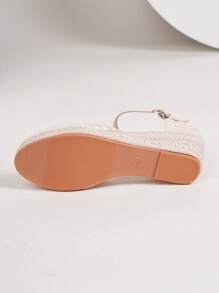 Women's Fashion Apricot Mesh Breathable Casual Vacation Rope Wedge Sandals