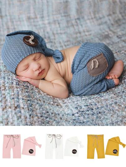 2 件套男女通用婴儿纪念摄影服装套装婴儿洗礼复活节礼物适合女孩/男孩