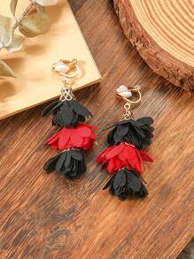 TopHanqi 9 件波西米亚风格多色几何夹式耳环套装，分层耳饰，适合日常、度假、旅行和派对佩戴