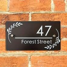 Customized Personalized Double Layer Acrylic English + Numeric Name Plate, Water-Resistant, Easy Installation For Office/Business/Residential Door Signs Gifts Birthday Graduation - Multicolor - View 5