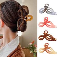 1 cái/4 cái Kẹp tóc nơ ombre Jumbo - Kẹp tóc acrylic dễ thương cho phụ nữ và trẻ em gái, thích hợp để mặc hàng ngày - Nhiều màu - Xem 1