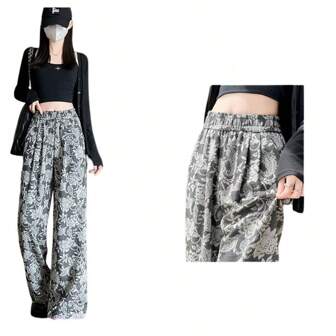 Manfinity Pantalones De Jogging Con Cintura Elástica Y Cordón, Estampado De Rayas