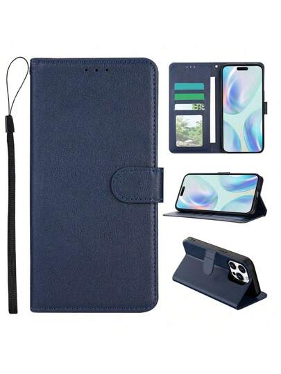 Wallet Flip Leather Phone Case Compatible With Galaxy S25/S25 Plus/S25 Ultra, Phone Card Bag With Photo Frame Highend Case For 16 Pro Max/ 16 Plus/ 16 Pro/16, Phone Cover Cool With Bracket Function With Hand-Made Skin Leather Material Can Be Installed With Credit Card Bank Currency Mobile Phone Leather Case Compatible With 17.