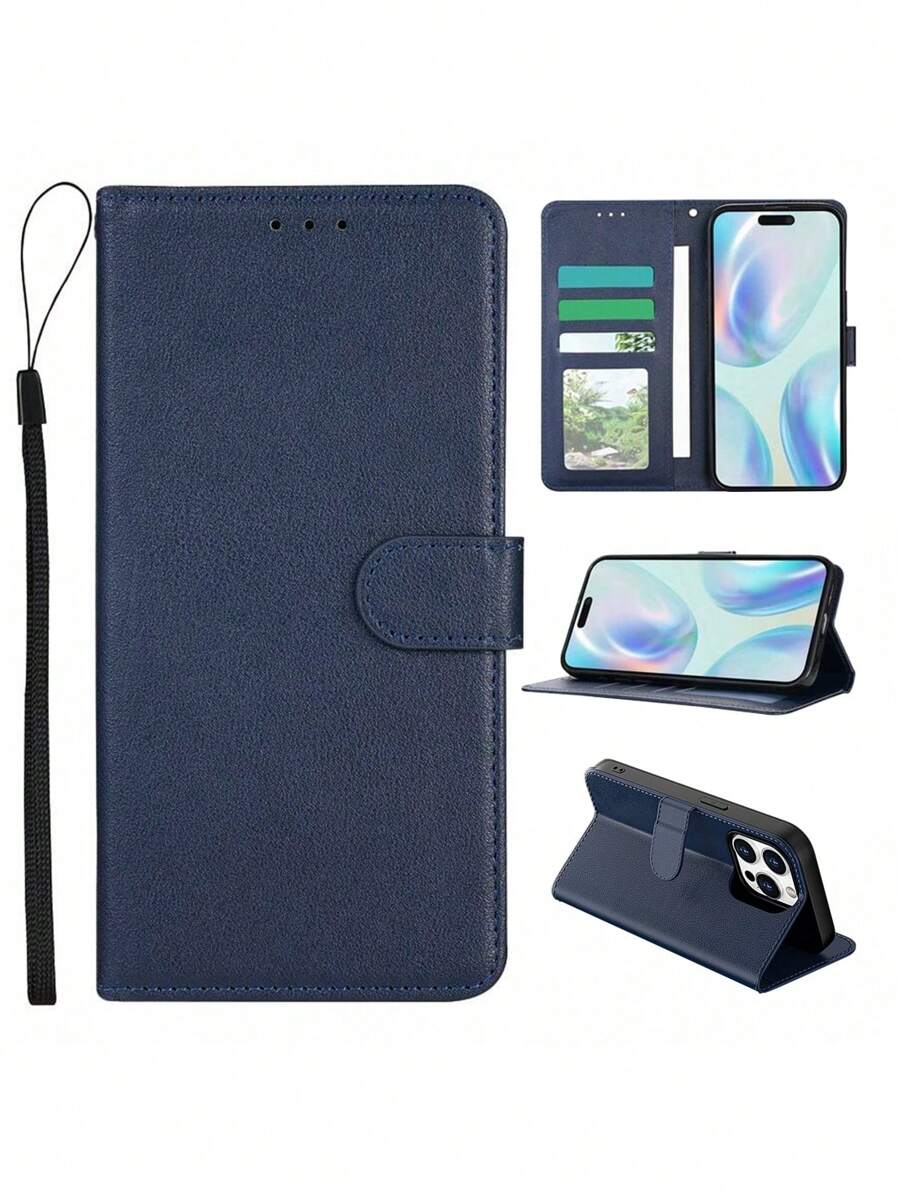 Wallet Flip Leather Phone Case Compatible With Galaxy S25/S25 Plus/S25 Ultra, Phone Card Bag With Photo Frame Highend Case Compatible With Iphone 16 Pro Max/IPhone 16 Plus/Iphone 16 Pro/IPhone16, Cool With Bracket Function With Hand-Made Skin Leather Material Can Be Installed With Credit Card Bank Currency Mobile Phone Leather Case Compatible With Iphone