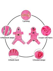 Breathable Velvet Comfort Soft Lightweight Dog Clothes Featuring The Bold "Smile" Slogan Print Personalized-Packed Canine Attire