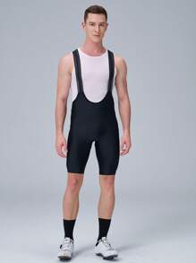 HISERWA Cycling Bib Shorts Men 7 Hours Italy Elastic Interface Pad Men's Cycling Shorts, With Double Arrow Chamois, Seamless Silicone Non-Slip Leg Grippers, Breathable, Highly Elastic, Good Wrapping, Black Cycling Bib Shorts