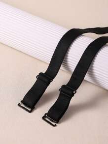 1 Pair Women's Adjustable Bra Straps, 0.47 Inch Wide Non-Slip Lingerie Shoulder Straps - Black - View 4
