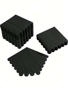 100 片装 5 X 5 英寸餐巾 双层扇形边甜点餐巾 折叠一次性餐巾 适用于晚宴婚礼生日派对新娘周年纪念招待会活动 - 彩色 - 查看 4