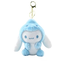 Sanrio 6 Styles Plush Toy Dinosaur Series Kawali Keychain Pendant Kuromi Hello Kitty Cinnamoroll Pochacco Pompom Purin Cartoon Anime Figure Stuffed Soft Plush Dolls For Children's Birthdays Festival Gifts 13cm/5.12inch