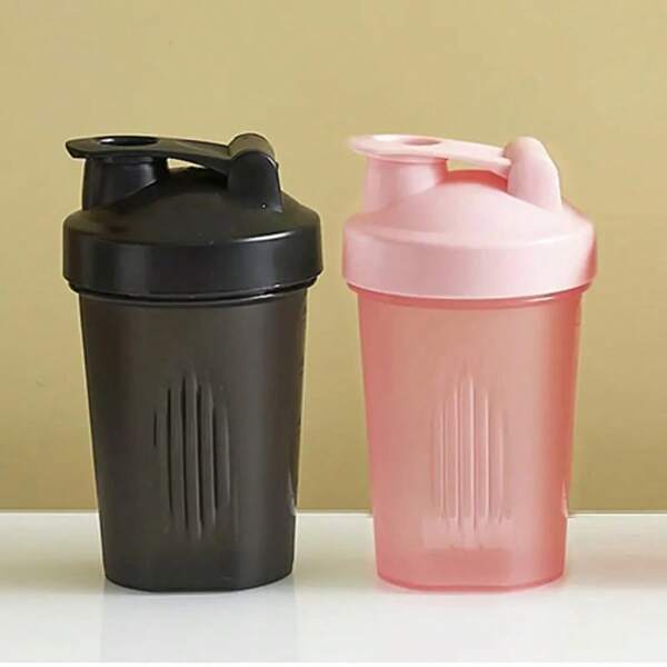 1pc 400ml Plastic Shaker Bottle - Portable Protein Shake Mixer Bottle With Mixing Ball, Suitable For Sports Cup Sports Bottle, Water Bottle For Outdoor