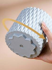 口红眉笔眼影刷防尘笔杯360旋转大容量化妆刷桶便携式刷子收纳盒