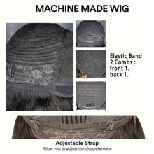 Glueless Cut Wig Human Hair For Women -Short Water Wave Curly With Bangs Pre Plucked Brazilian Remy Real Human Hair, Easy To Wear Wig Full Machine Made Short Cut Wig