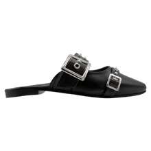 Women's Black Vegan Leather Outsole Flats By RBCOLLECTION