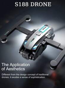 S188 Advanced Version Drone Is Equipped With Brushless Motor, Optical Flow Dual Cameras, And Can Be Electrically Adjusted By 180°. It Can Capture Wonderful Moments. It Has Four-Way Obstacle Avoidance, Is Equipped With 4 Channels And A 6-Axis Gyroscope. It Is Made Of Anti-Drop ABS Material. It Is A Four-Axis Aircraft Toy Suitable For Indoor/Outdoor Play. - Multicolor - View 6