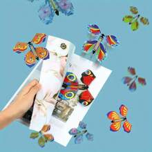 10 pièces Jouets papillon magique, papillons en papier à ressort avec élastiques, diverses couleurs, cadeaux pour fête surprise, cartes d'anniversaire, Halloween, Noël et cadeaux de Thanksgiving.