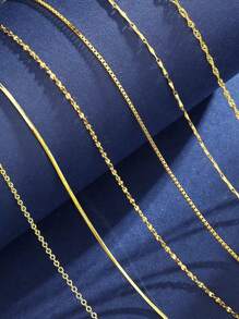 925 Sterling Silver Necklace For Women - Elegant, Fine Chain, Gold Tone, Length 16in-24in, Suitable For Casual And Party Wear, Birthday, Holiday, Mother's Day, Thanksgiving Gift - Gold - View 9