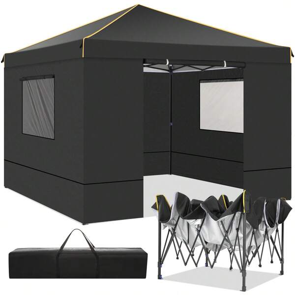 COBIZI Pavillon 3x3 Wasserdicht Stabil Faltpavillon 3x3M Profi mit 4 Seitenteilen Gartenpavillon Gartenlauben Faltbar UV-Schutz 50+ Partyzelt für Strand Hochzeit Camping, Grau