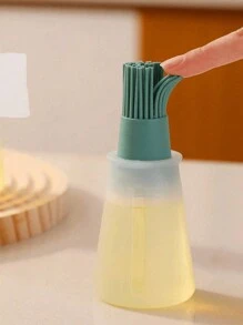 1 pieza Brocha de silicona para aceite, apta para freidora de aire, parrilla, se puede llenar con dispensador de aceite de cocina resistente al calor (puede haber una ligera diferencia de color debido a la iluminación durante la filmación)