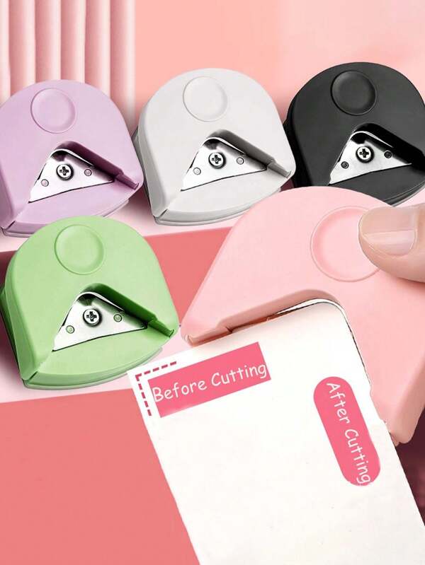 2pcs R4 Corner Punch Portable Paper Cutting Tool, Manual Photo Cutter, Round Corner Punch, Round Corner Cutting Tool, Paper Round Corner Multi-Purpose, Rounded Edge Cutter For Cards, Papercrafts, Paper Scissors And Edge Shaping, Photo Cutting DIY Craft Scrapbooking Tool