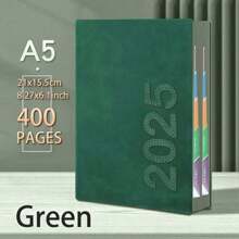 400 页 A5 复古皮革厚横线笔记本，带彩色分隔页，适合课堂笔记、商务办公、家庭日记 - A5 - 查看 10