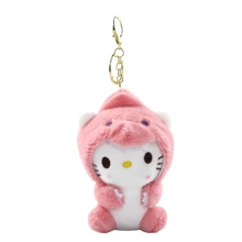 Sanrio 6 Styles Plush Toy Dinosaur Series Kawali Keychain Pendant Kuromi Hello Kitty Cinnamoroll Pochacco Pompom Purin Cartoon Anime Figure Stuffed Soft Plush Dolls For Children's Birthdays Festival Gifts 13cm/5.12inch