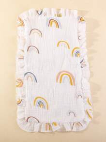 4 件装婴儿平纹细布哺乳围兜、拍嗝巾、吸水擦拭巾、多用途毛巾 - 彩色 - 查看 2