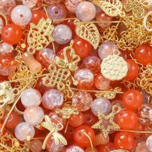 30g/Bolsa Juego de cuentas de cristal de vidrio y metálicas de colores surtidos - Kit de joyería DIY para hacer pulseras, tobillos y accesorios