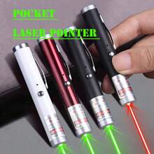 1pc Green Or Red Mini Pocket Laser Pointer, High Power Handheld Compact USB Chargeable Flashlight Laser Beam, Suitable For Outdoor Camping Fishing Presentation Travel Cat Toys