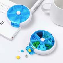 1 pieza/Set de 3 piezas Caja portátil de almacenamiento de píldoras de ABS, caja moderna de almacenamiento de medicamentos multicompartimento, apta para uso doméstico