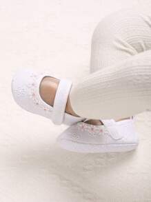 1 Pair Soft-Sole Princess Infant Shoes For Infant Girls Aged 0-1, Spring/Autumn