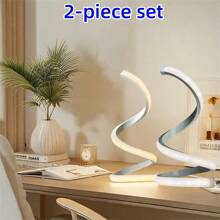 1 Stück klassische Schlangen-förmige spiralförmige LED-Schreibtischlampe - Schlafzimmer-Dekor Nachtlicht mit 3-farbiger dimmbarer Steuerung, USB-betrieben, moderne dekorative Lampe für Zuhause, Büro, Bar, Party, Schreibtisch-Beleuchtung, Mode-Lampe für das Jahr der Schlange