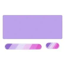 Ergonomic Crystal Keyboard Wrist Rest, Mouse Wrist Rest & Extra Large Mouse Pad Set - PU Silicone Pad, Anti-Slip, Soft Support, Comfortable Typing