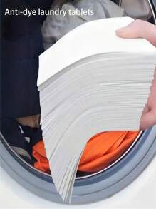 Laundry Tablets, Anti-Cross-Dyeing Washing Machine Color Absorption Tablets, Clothes Concentrated Cleaning Tablets, Mixed Washing Clothes Do Not Stain, Suitable For Commercial/Laundry Rooms, Home Dormitories, Travel Camping