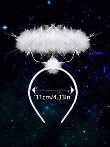 1/3 件套天使服装套装 - 天使翅膀、光环头箍和仙女棒 - 采用人造羽毛制成，非动物羽毛 - 适用于舞台表演服装、派对装饰摄影道具、节日派对服装、角色扮演服装道具，适合天使角色扮演、节日派对活动、化装舞会、婚礼、万圣节、狂欢节、生日派对和舞台表演，是送给家人和朋友的完美礼物。 - 彩色 - 查看 2