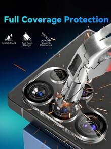 3 件相机镜头保护膜,适用于三星 Galaxy S25 Ultra,9H 钢化玻璃镜头盖,防刮擦,兼容闪光灯和夜间摄影,生日、家人、朋友礼物镜头保护膜,手机配件防水防震防摔防摔防指纹全覆盖 - 無色 - 查看 3