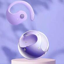 Wireless Bluetooth Headphones Sports Earphones Support Ear Hook Style - Purple - View 1