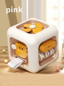1pc Montessori Educational 6-In-1 Sensory Cube Toy, Multi-Functional Design With Spinning Fans, Buttons, Gears, Tracks To Develop Fine Motor Skills, Cognitive Ability, Sensory Stimulation, Made Of PP+TPE Materials, Dishwasher Friendly