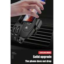 NetHong WIRELESS CAR CHARGER MOUNT, AUTO CLAMP, FAST 15W CHARGING, UK VERSION - Black - View 5