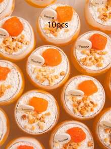 Bộ 11 cốc đựng đồ tráng miệng ClearView có thể tái sử dụng - Cốc đựng thạch tròn, làm bằng chất liệu PP, thích hợp đựng sữa chua, kem và đồ tráng miệng, hoàn hảo để sử dụng trong nhà hàng, tủ lạnh và ngăn đông. - Nhiều màu - Xem 4