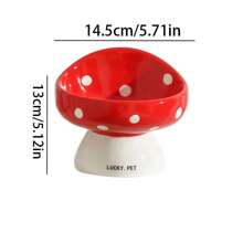 猫碗陶瓷猫食碗护颈饮水碗食碗猫饭碗宠物用品狗碗 - 彩色 - 查看 9