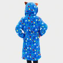 Paw Patrol Dressing Gown | Chase Boys' Fleeced Robe With Ears | Kids' Dressing Gowns - Blue - View 4