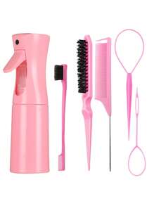 1/3/5/6 stuks haarstylingkamset met topsy tail-tool, plaagborstel, rattenkam voor vrouwen haarstyling voor vrouwen, controle op pluizig haar en randkammen