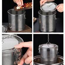 1 pieza Bola de malla de acero inoxidable anti-fugas para especias, bola de té, infusor de té, filtro de té premium, separador de té creativo, accesorios de cocina, herramienta de cocina - Multicolor - Ver 7
