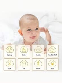 1/4/8/12/20 piezas/paquete Paños para eructos de bebé recién nacido, toallas de mano suaves y absorbentes para bebés, toalla de baño suave para bebés, paño facial para bebés, regalo de ducha para recién nacidos - Blanco