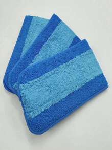1/2/4pcs Replacement Pads For 18-Inch Bona Flat Mop, Blue Striped Adhesive Microfiber Cleaning Accessories